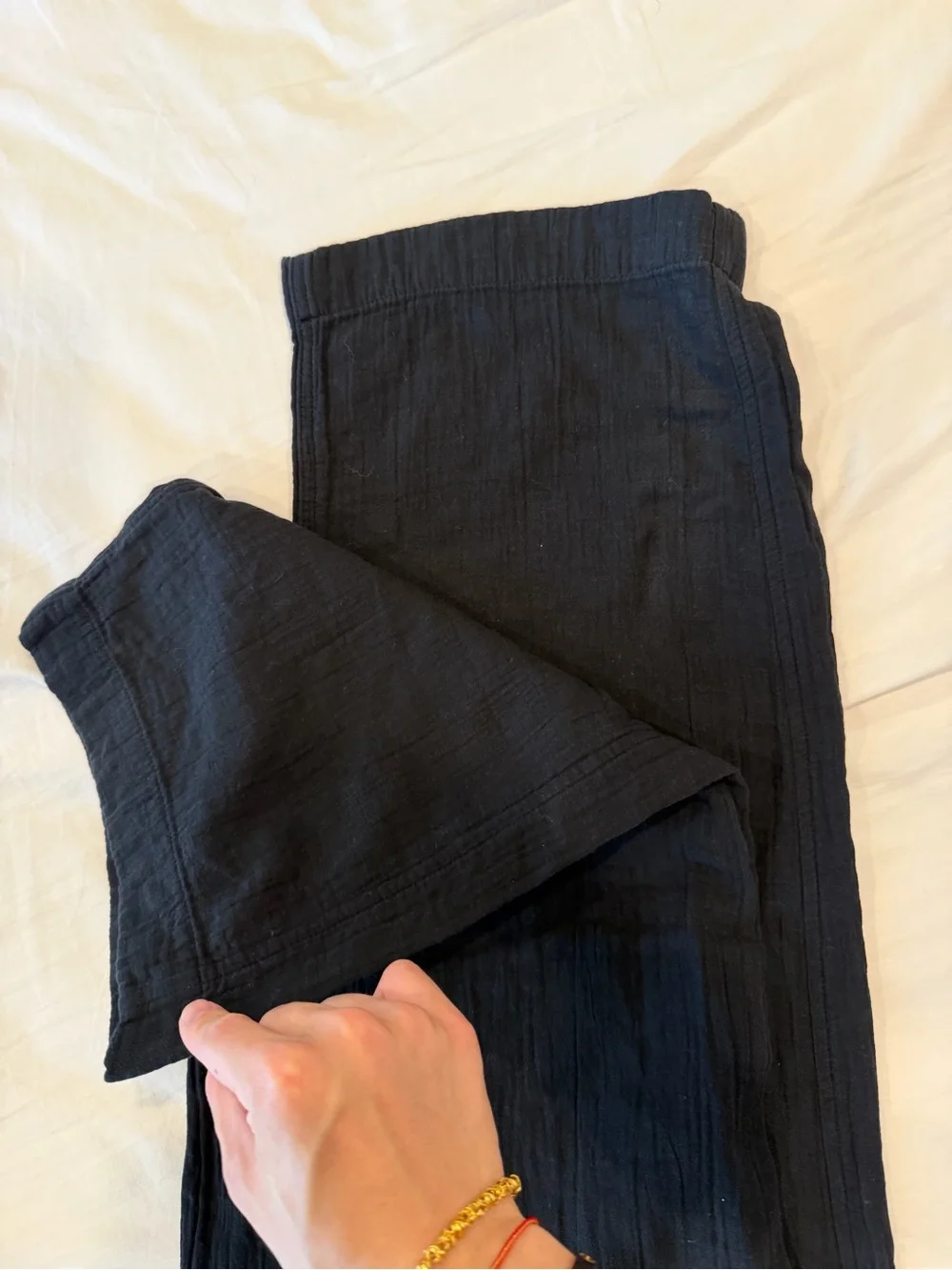 Abercrombie and Fitch Men's Black Cotton Linen Pants